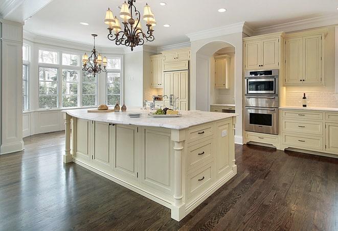 modern laminate flooring in a well-lit living room in Arrington